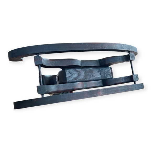 Vintage Wooden Rocking 22” Horse Decor with Bow - Picture 5 of 12